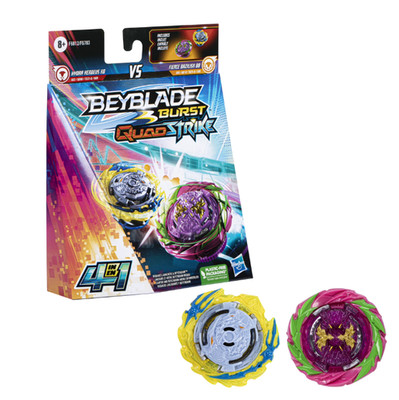Beyblade Burst QuadStrike Fierce Bazilisk B8 and Hydra Kerbeus K8 Battling