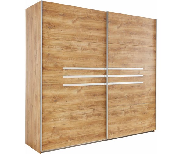 SchwebetüRenschrank Anna Kleiderschrank 225X65X210Cm 2-TüRig Plankeneiche-image