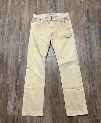 American Eagle Brown Jeans - Men Size 30x34 - Slim Fit, Straight Leg