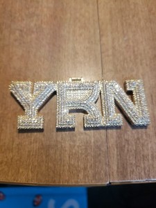 Authentic 45mm Solid Gold Plated Customized Pendant YRN "Young Rich N*@@*$"