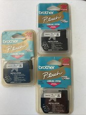 3x Brother P-touch M-K231 12mm White Label Tape Sealed Genuine Brothers 3 Packs