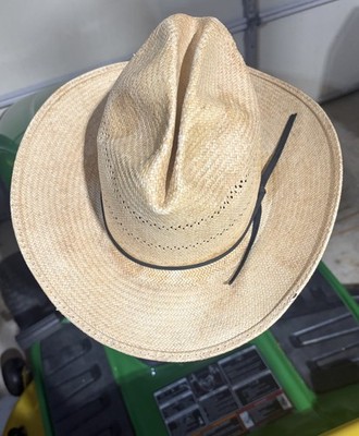 Vintage Artel Straw Cowboy Hat Size 7 Western Ranch Rodeo 3.5  Brim 