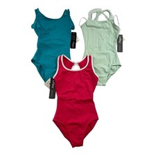 So Danca Leotard LOF OF 3 Girls Sz 8-10 /2Ballet Gymnastics Pink Green NWT