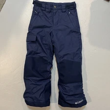 Columbia Bugaboo Snow Pants kids xs 6-7 Navy Omni-Tech Outgrown Ski Warm