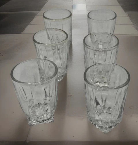 Vintage Set of 6 Federal Glass Park Avenue Whiskey Shot Glasses 2 1/8" Barware