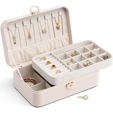 2-Layer Jewelry ,Valentines Day Gifts for Her Jewelry Organizer for Removable...