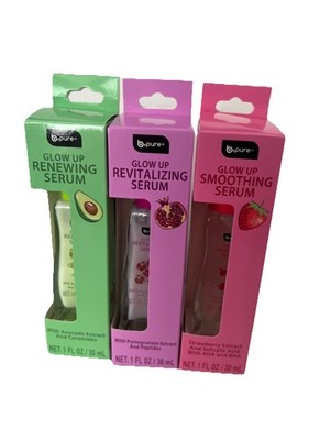 B PURE SMOOTHING, REVITALIZING & RENEWING SERUMS SET OF 3