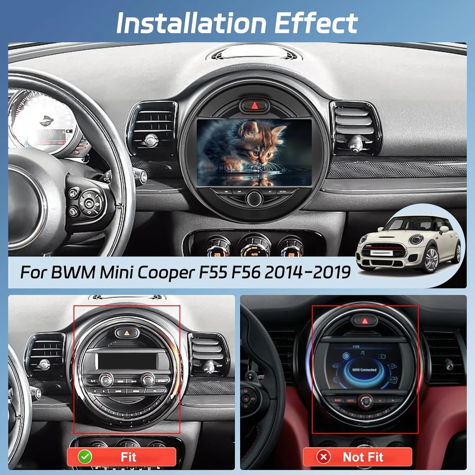 Für BMW Mini Cooper F55 F56 ANDROID 14 AUTORADIO GPS NAVI CARPLAY WIFI RDS 32GB - Bild 2 von 4