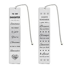 Daughter Christmas Bookmark Gifts from Mom and Dad, Personalized Birthday