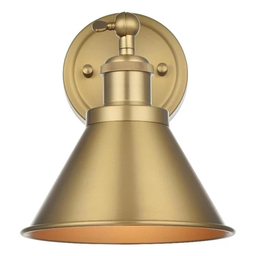 Living District Vaman 7" Wall Sconce In Satin Gold - Picture 1 of 7