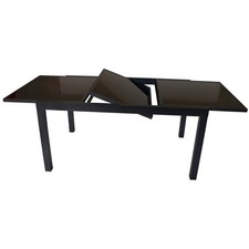 Gartentisch ausziehbar Aluminium & Glas Ausziehtisch Esstisch Garten Terrasse