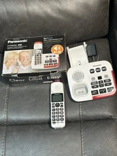 Panasonic KX-TGM420W White Amplified Cordless Phone Answering System KX-TGM420