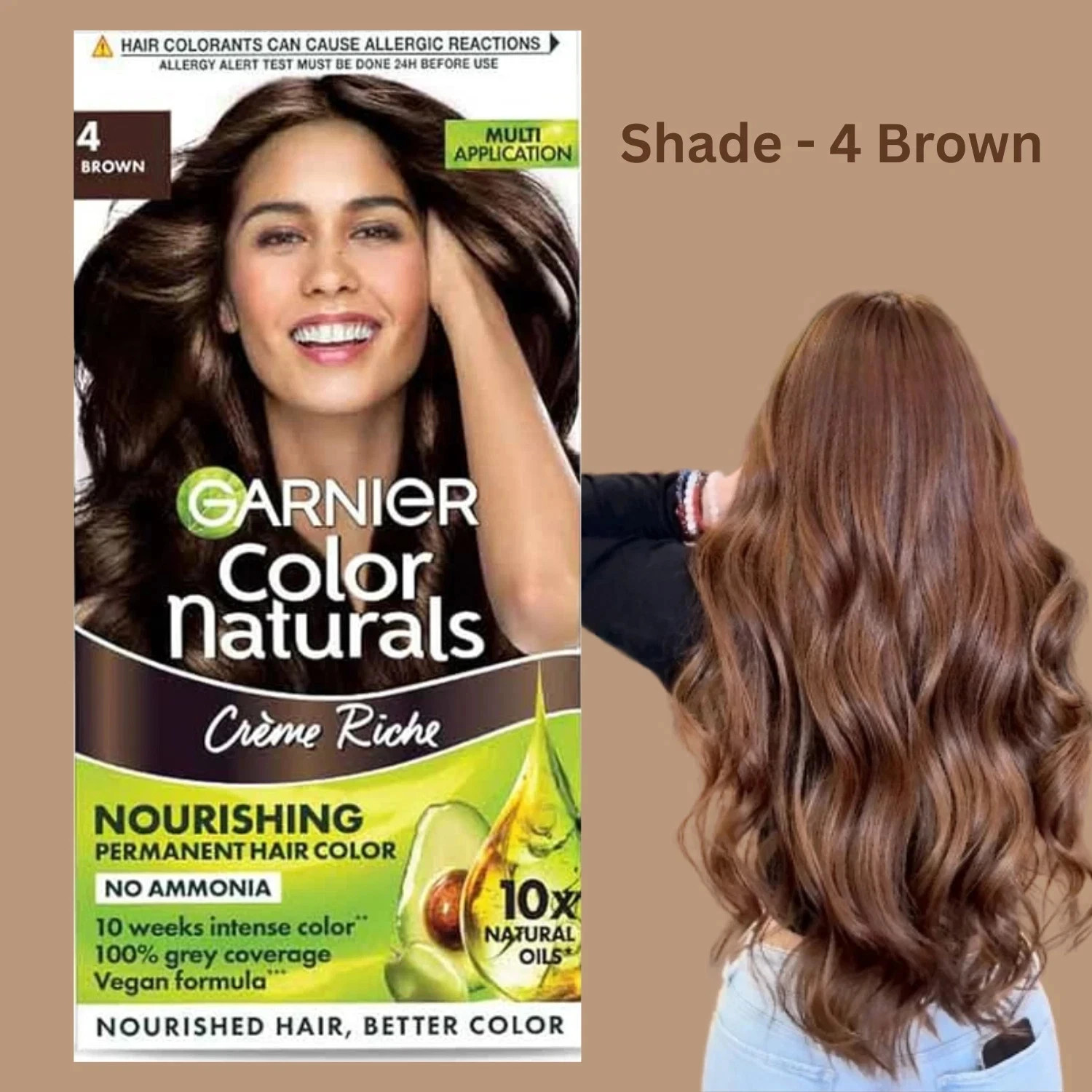 Naturals Creme Hair Color Shade 4 Brown 30 Gm+35 Ml For Shiny Hair