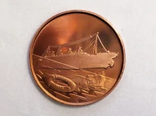 Daniel Carr - 2012 Titanic Euro/Amero Sinking, Hard Times Token, Copper