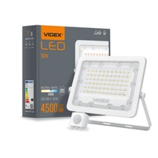 LED Fluter mit Bewegungsmelder VIDEX 50W 5000K Flutlicht Außen Strahler Weiß