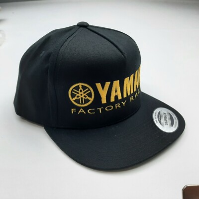 Yamaha Factory Racing Flat Bill Cap Hat Trucker Snapback 