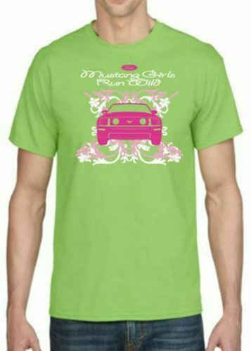 Adult DryBlend® T-Shirt - (MUSTANG GIRLS - FORD HOT ROD PONY ) - Picture 5 of 44