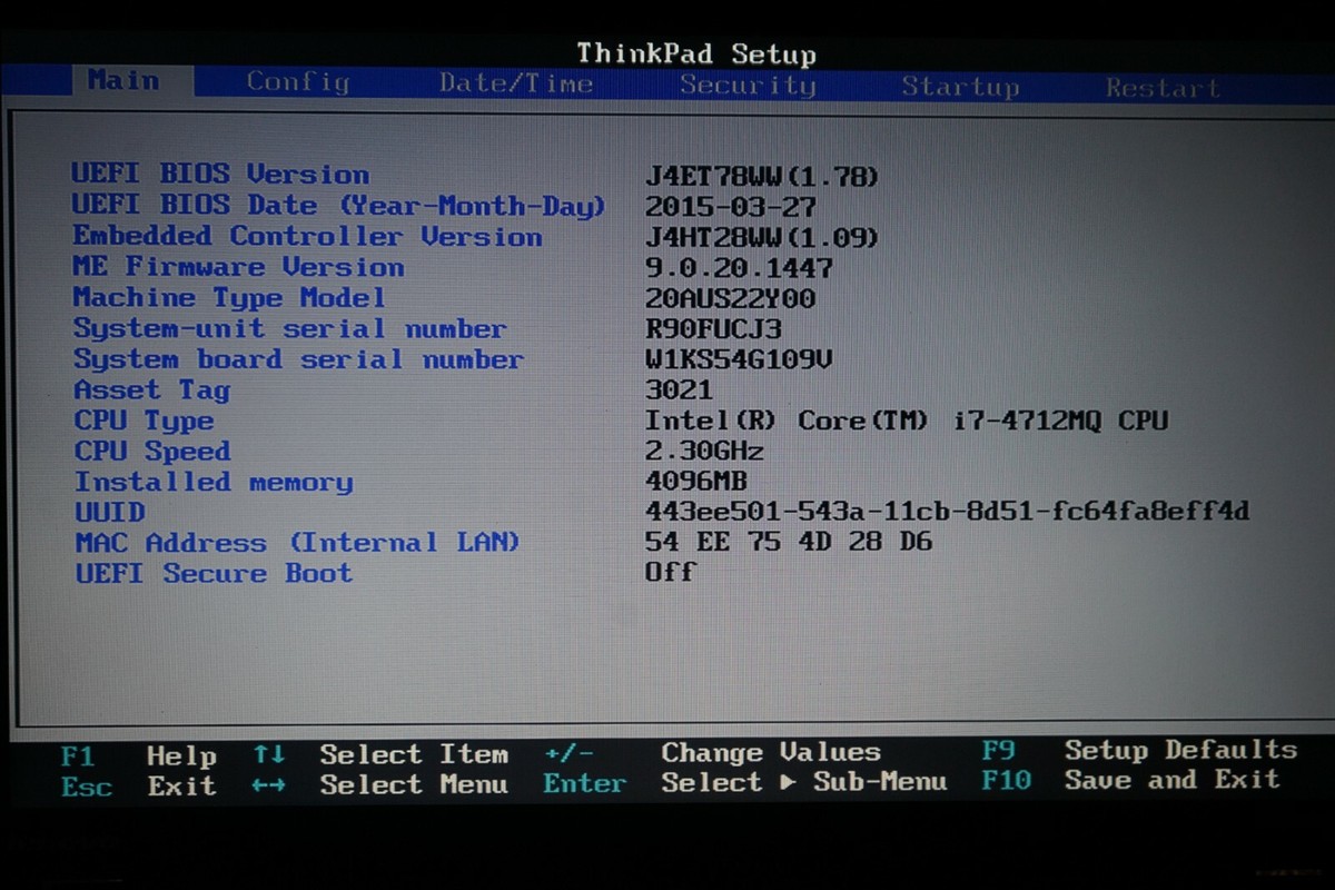 Lenovo ThinkPad L540 i7-4712MQ @ 2.3GHz 15.6