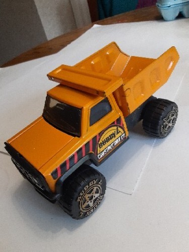VINTAGE BUDDY L TRUCK YELLOW CONSTRUCTION CO Toy 1979 MACAU. R. - Picture 2 of 10
