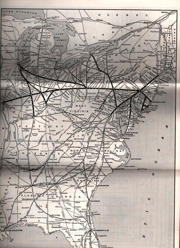 1965 PRR Pennsylvania Railroad Time Table New York and The South - 第 3/4 張圖片