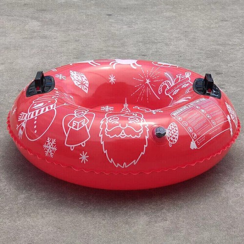 94*94cm Xmas-Rodelreifen Snow Tube Schneereifen Aufblasbar Schlitten mit Griffen - Bild 5 von 7