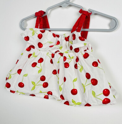 Gymboree CHERRY SWEET Vintage 2009 3-6 3 6 M Fruit Red Sleeveless 