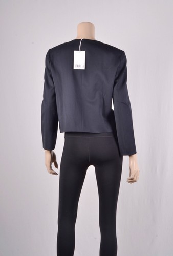 NWT $598 Frame Button Front Lightweight Wool Jacket Navy S - Picture 9 of 9