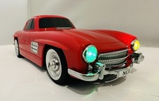 Classic Mercedes-Benz 300 Roadster Red Bluetooth Portable Speaker w/ LED Light