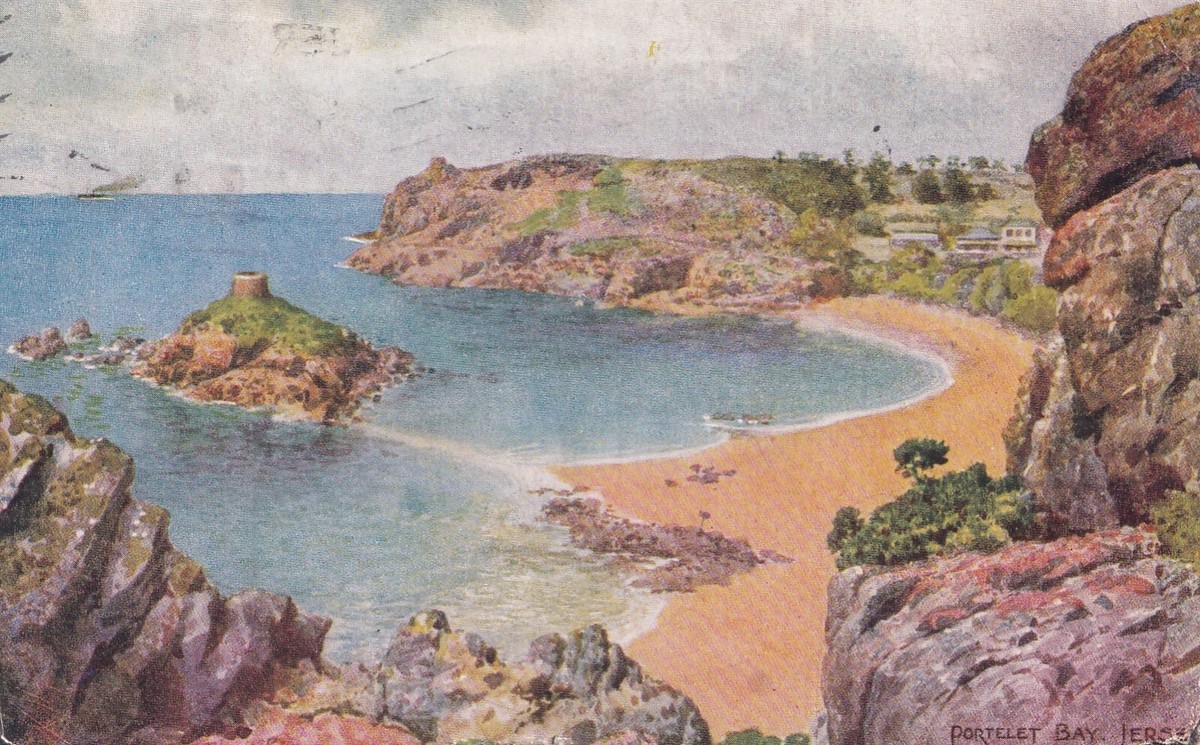 Postcard Jersey Portlett Bay (J Samon 1862) UK