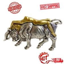 Western Unique Buckle Cowboy Cowgirl Lady Bull Engraved Belt Buckle fits 1-1/2"