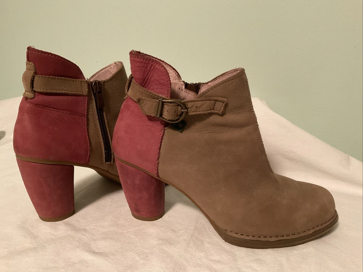 El Naturalista NASCA レザーアンクルブーツ ブラウン El Naturalista Leather Upper High (3-3.9 in) Heel Height Boots for