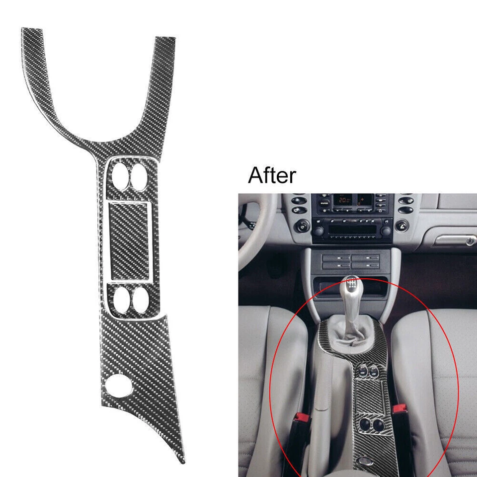 Cubierta de panel de cambio de marchas de fibra de carbono 3 piezas para Porsche Boxster 911 996 1998-2004 Foto 4 de 4