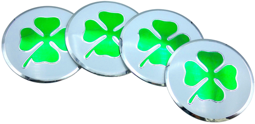 1-Set Irish Clover Leaf Wheel Center Cap Sticker Decal Auto Car Truck 56mm 2.20" - Picture 5 of 10