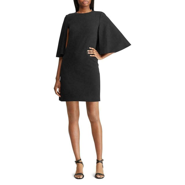 cape sleeve cocktail dress