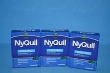 Lot Of 3 NyQuil Cold & Flu Nighttime Liquicap, 16 In Each, Exp. 08/2026