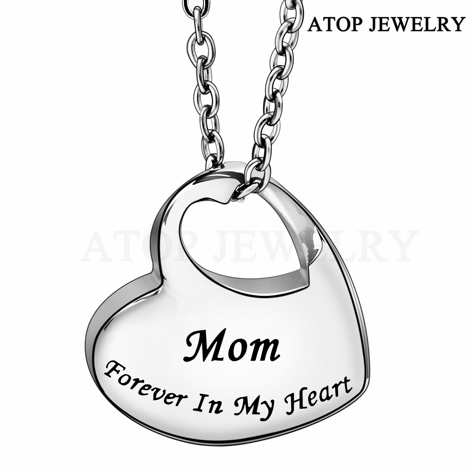 Hold My Heart Cremation Urn Necklace - Memorial Ashes Keepsake Pendant, Stainless Steel
