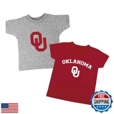 Two Feet Ahead Pack of 2 Oklahoma Sooners Toddler Short Sleeve T-Shirts Tee C