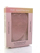 2 Packs Mei Apothecary Mini ROSE QUARTZ Gua Sha Facial Massage Beauty Tool