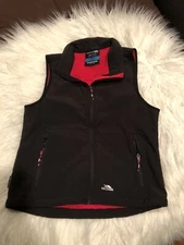 Trespass black soft shell vest womens M