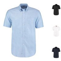 Kustom Kit Mens Short Sleeve Shirt Plain Classic Fit Easy Iron Office Shirts