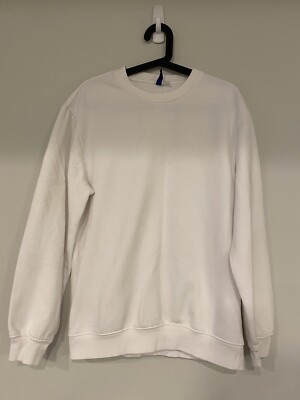 Menâs H&M Divided White Sweater Long Sleeve Top Size Medium | eBay