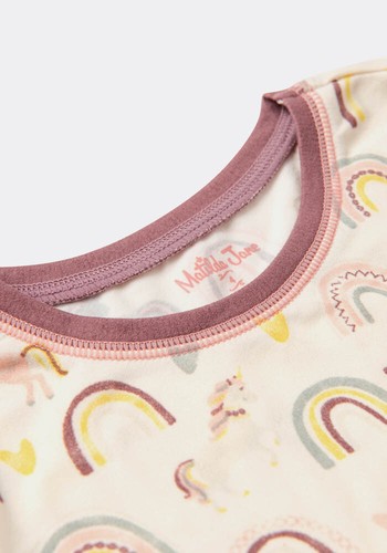 Matilda Jane Just Imagine Sutton Girls Unicorns and Rainbows Jammies PJs 2 NWT - Picture 3 of 4