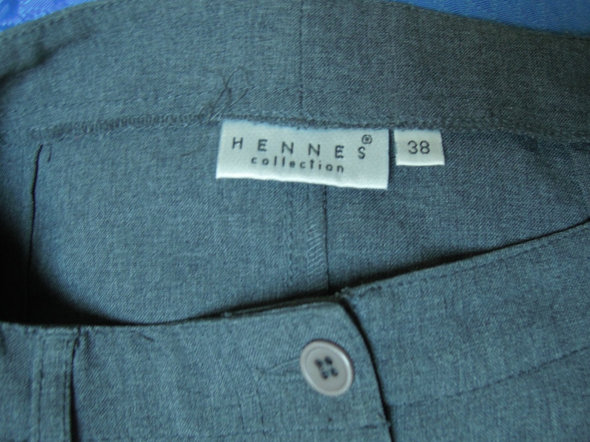 Jupe HENNES (H&M) Collection Grise - Taille 38, Courte/midi, En Coton/rayonne, Occasion Très Bon état