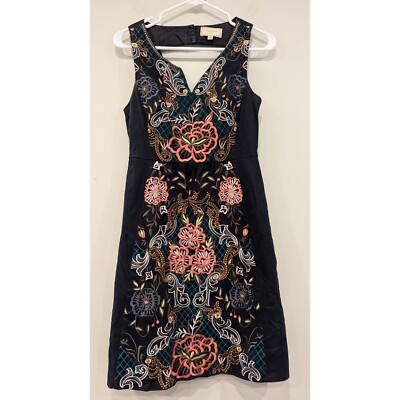 Anthropologie X Moulinette Soeurs Embroidered Dress Size 4 | eBay