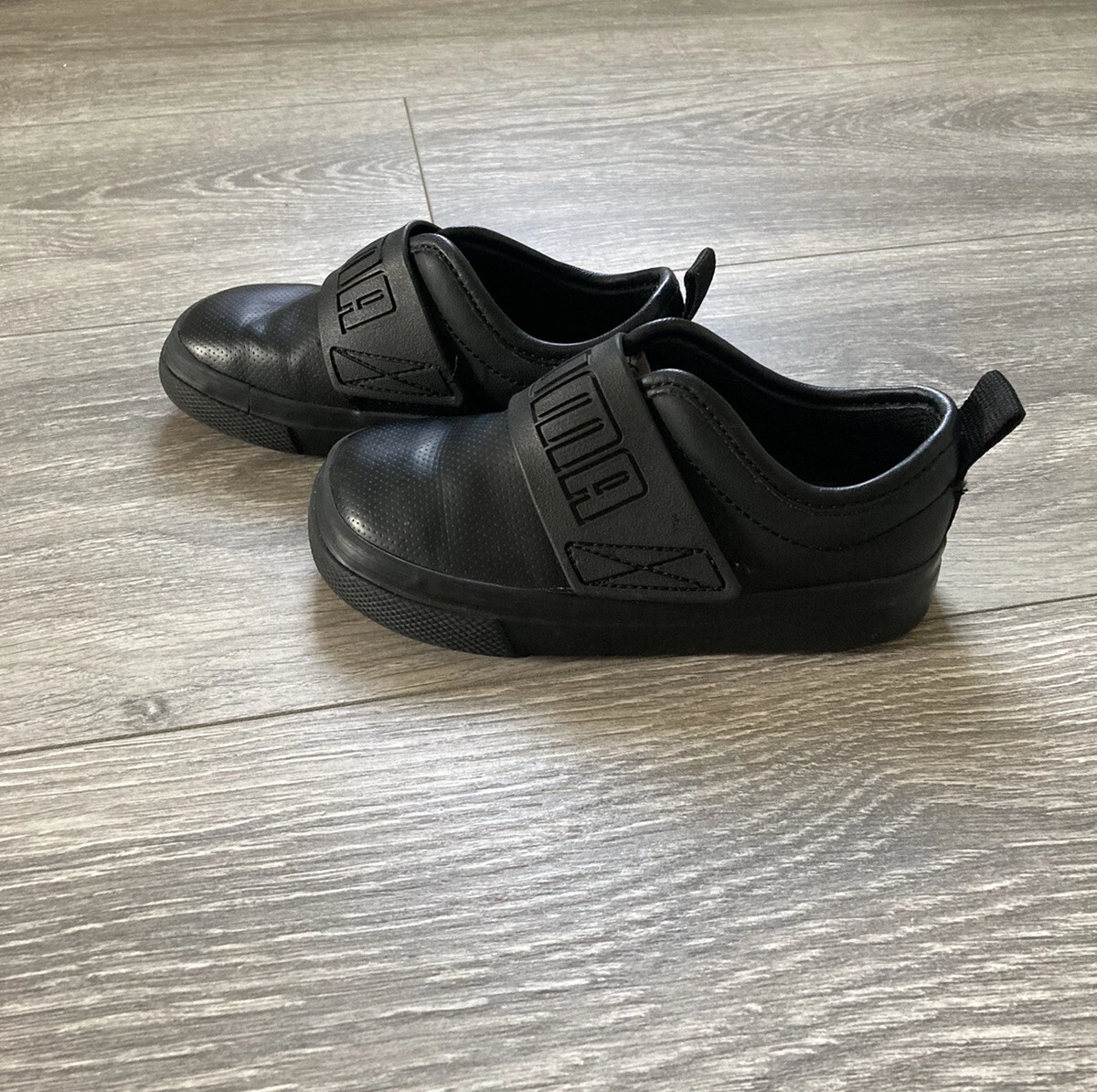 Puma black velcro shoes cheap
