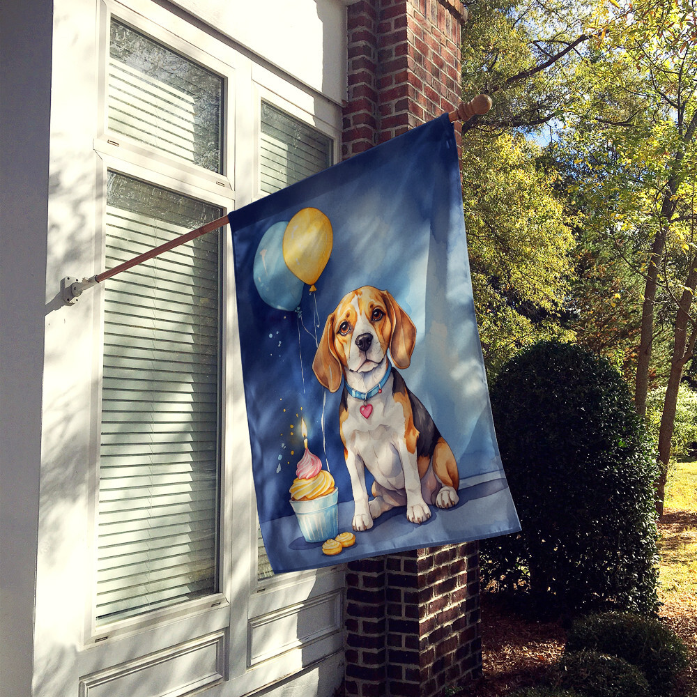 Beagle Happy Birthday Flag