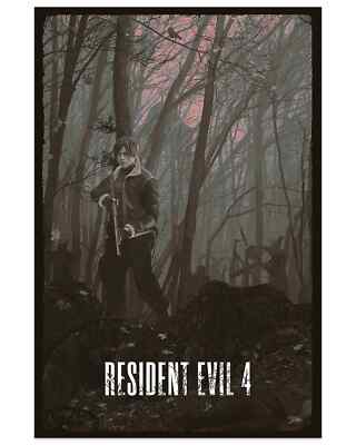 Resident Evil 4 Remake Leon DAKOTA RANDALL Poster Screen Print 24x36 Mondo RE4
