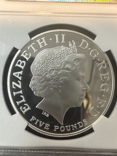 2010 Silver 5 Pound Great Britain Olympics Piefort NGC PF 70 Ultra Cameo - Picture 2 of 2