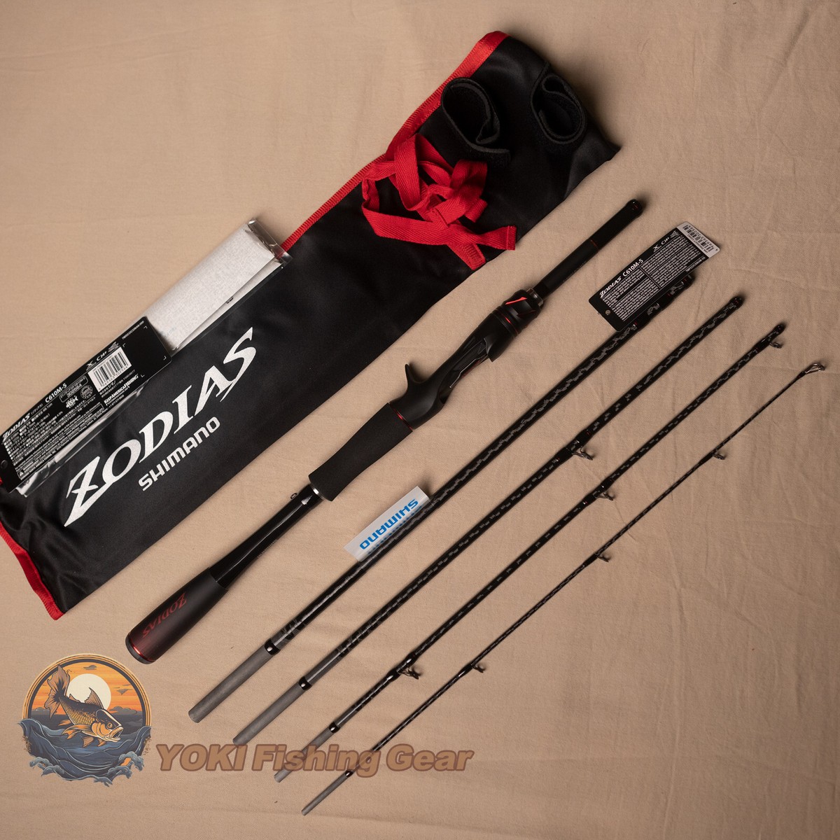 SHIMANO ZODIAS　パックロッド　セット Shimano 21 ZODIAS Pack C610M-5 Baitcasting Rod for Bass-Watch Our