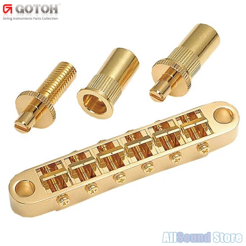 GOTOH GE103B-T Large METRIC Posts Tune-O-Matic Bridge w/ Studs - GOLD